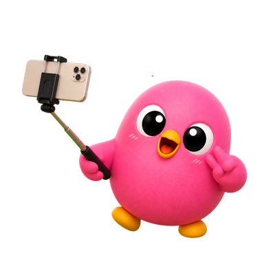 Cree filming with a selfie stick